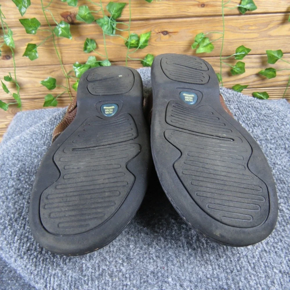 Nunn Bush Mens 10 Brown Leather‎ Fisherman Sandal Adjustable Strap Casual Shoe